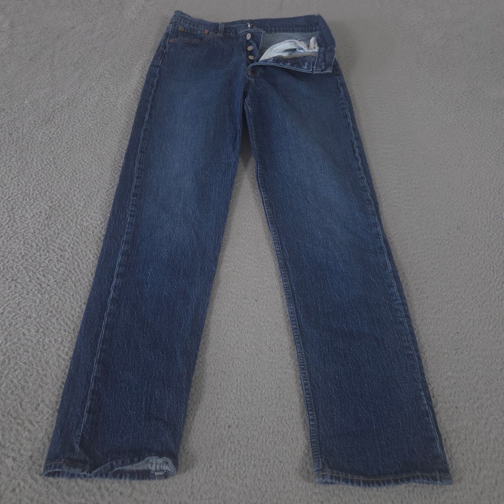 Gap Jeans Womens 29/8 Tall Dark Wash Cheeky Straight High Rise Button Fly Denim
